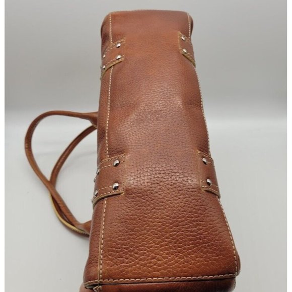 SOLD Cole Haan Village Spos Leather Barrel Bag Vtg 80s Vibe Country - Picture 5 of 11